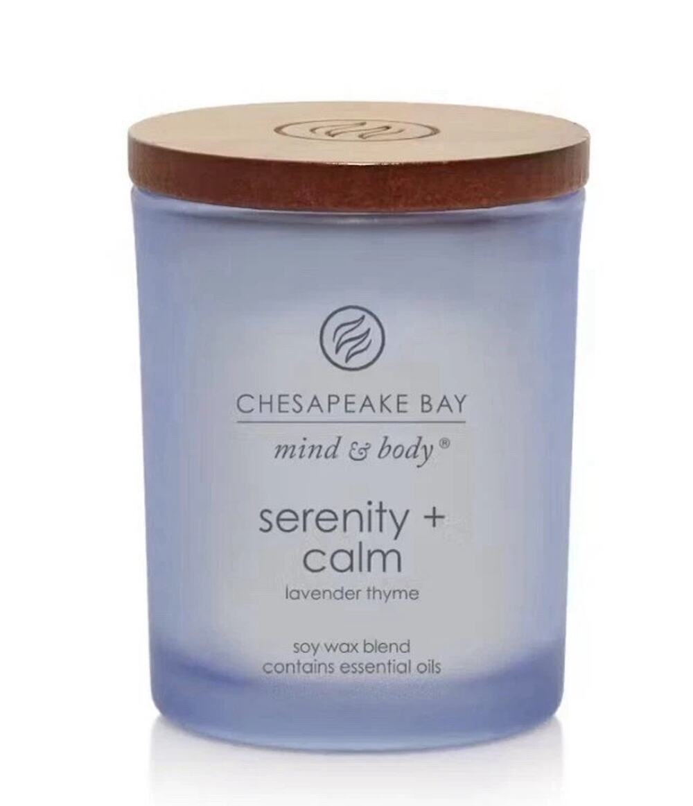 Chesapeake Bay Candle Medium Jar Scented Candle Serenity + Calm Lavender Thyme